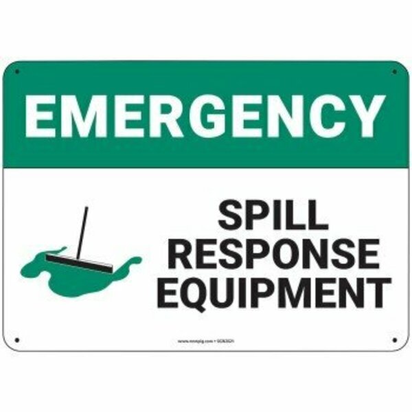 Pig PIG Emergency Spill Response Sign 14" x 10" Vinyl 14" L x 10" H SGN2021-10X14-VYL